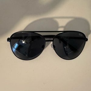 Quay oversized aviator sunglasses.